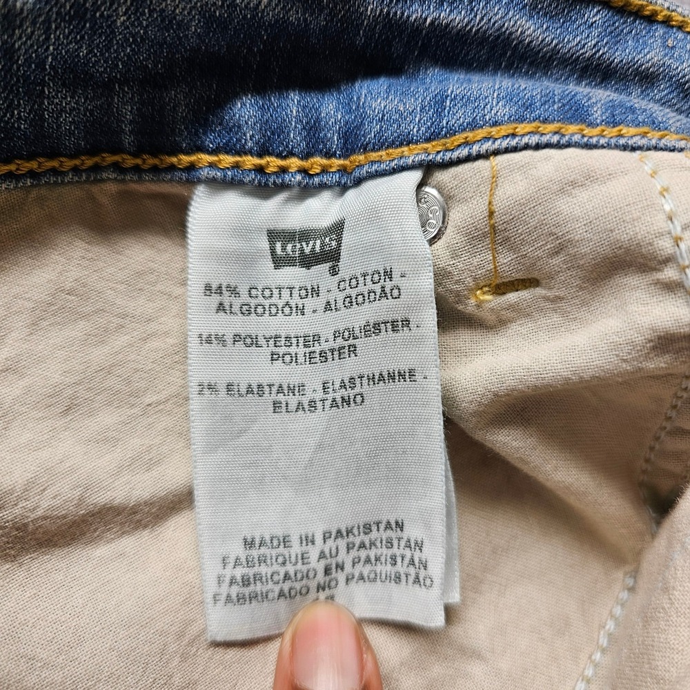 Levi Strauss & Co Denim Bermuda Shorts Womens Light Blue Casual Mid Rise 5421 - Picture 11 of 15